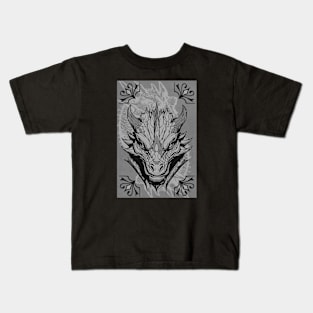 Card of The Dragon BW Kids T-Shirt